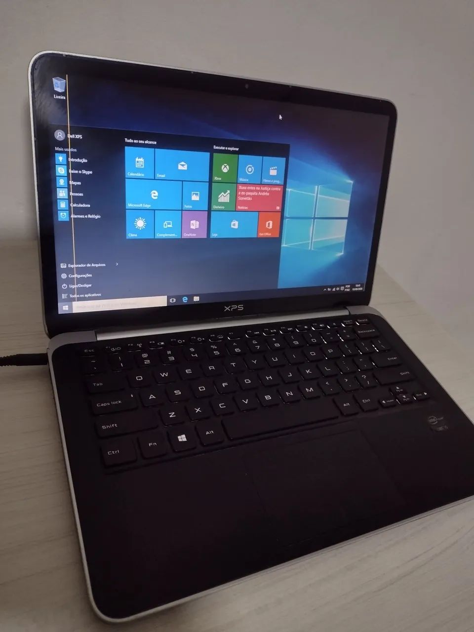 Notebook Dell XPS Core i5 com SSD teclado Iluminado Windows 10
