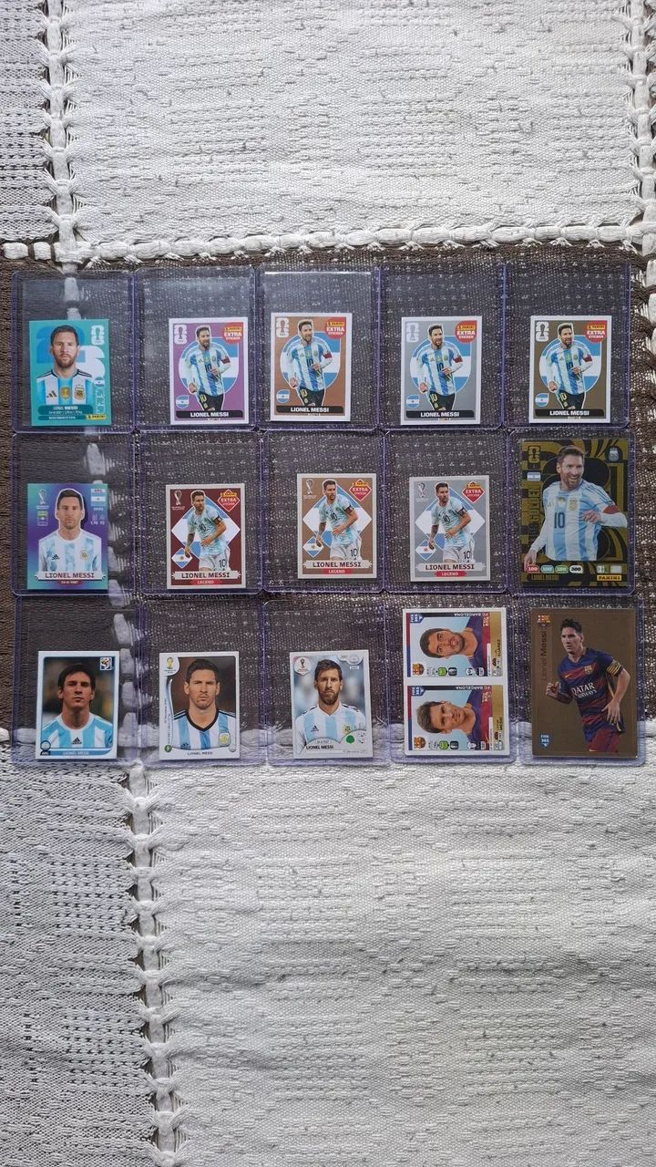 Coleção de Figurinhas e Cards do Messi