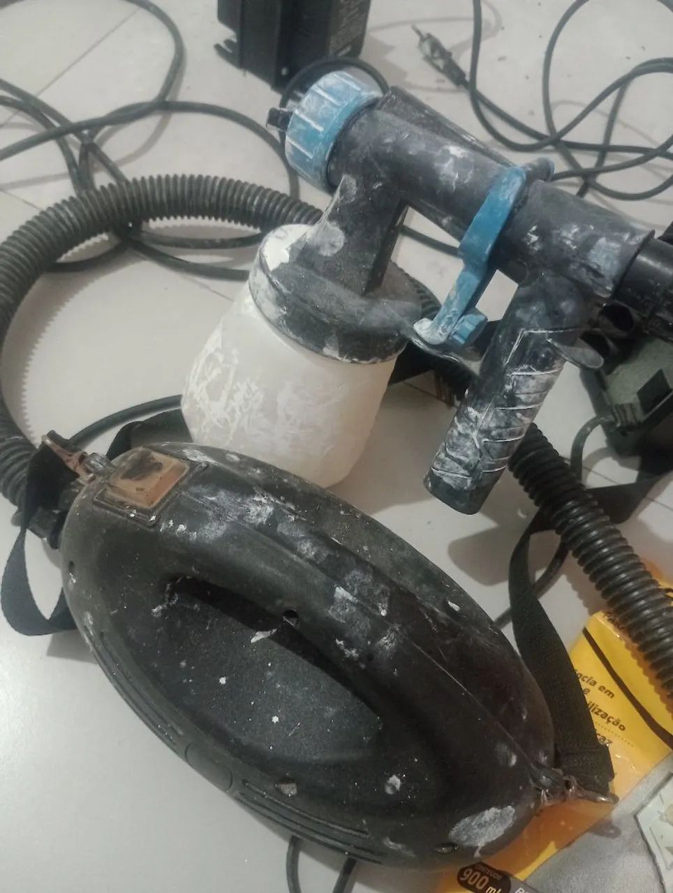 Pulverizador de tinta elétrico portátil com compressor. - Foto 5