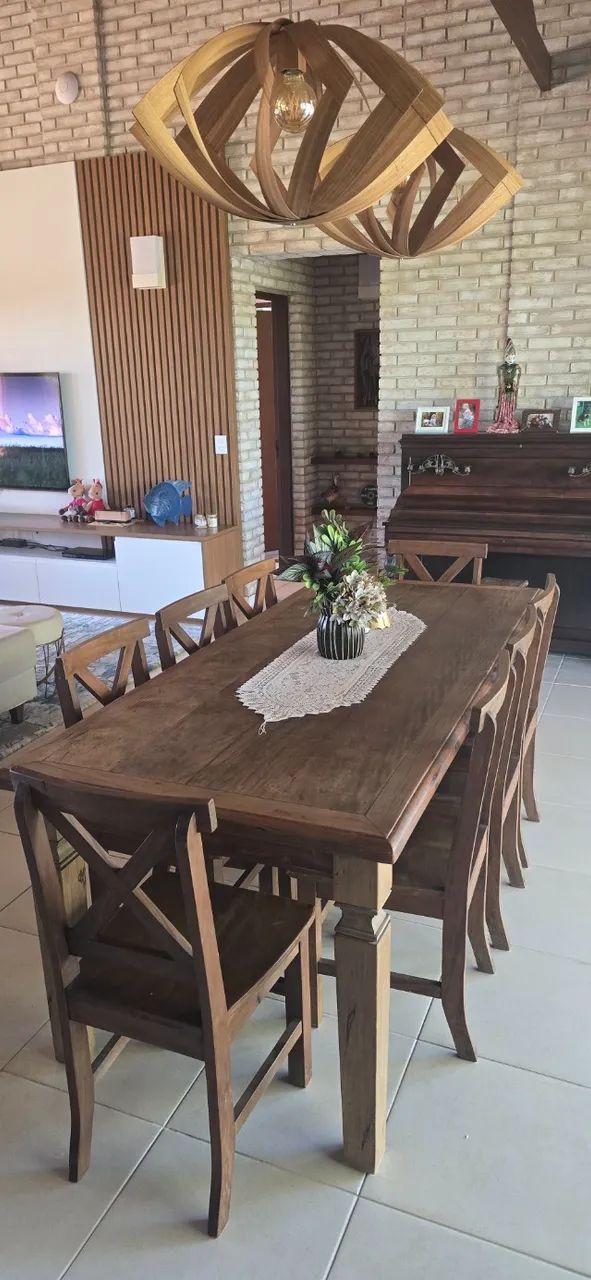 Mesa de jantar retangular
