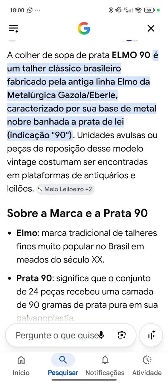 Colher de sopa de prata ELMO 90  - Foto 4