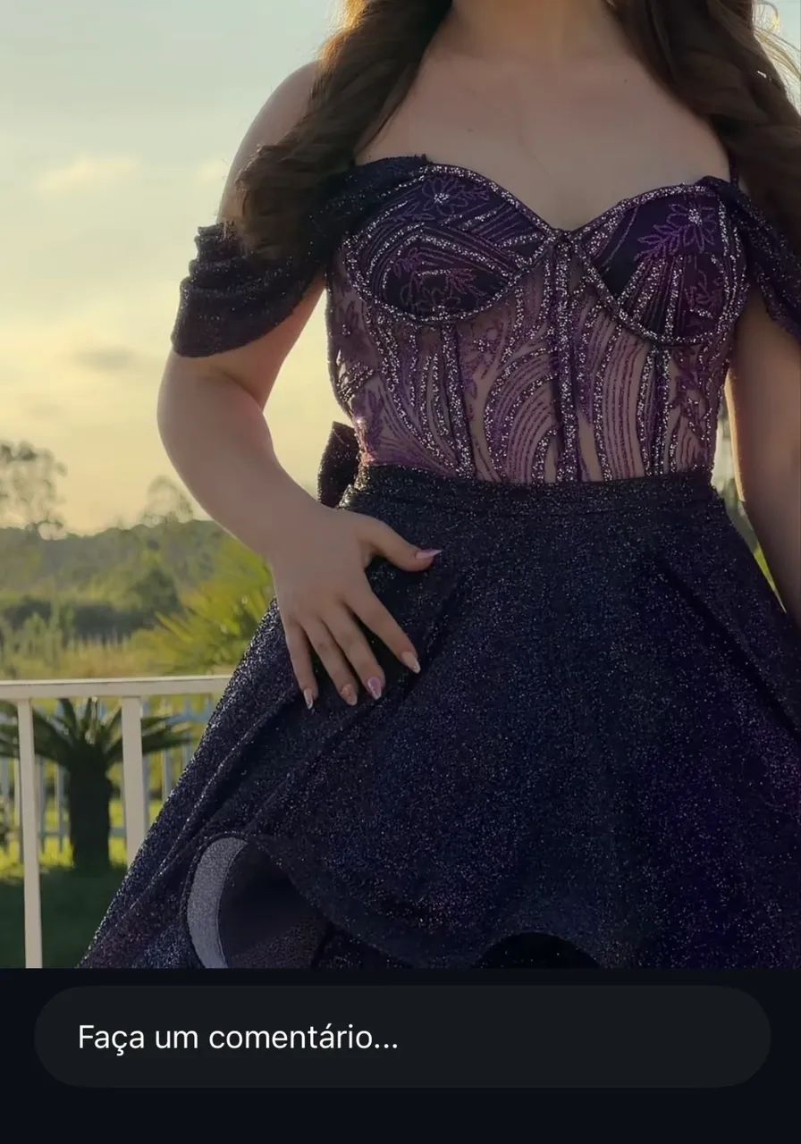 Vestido de 15 anos 2 em 1- roxo  - Foto 4