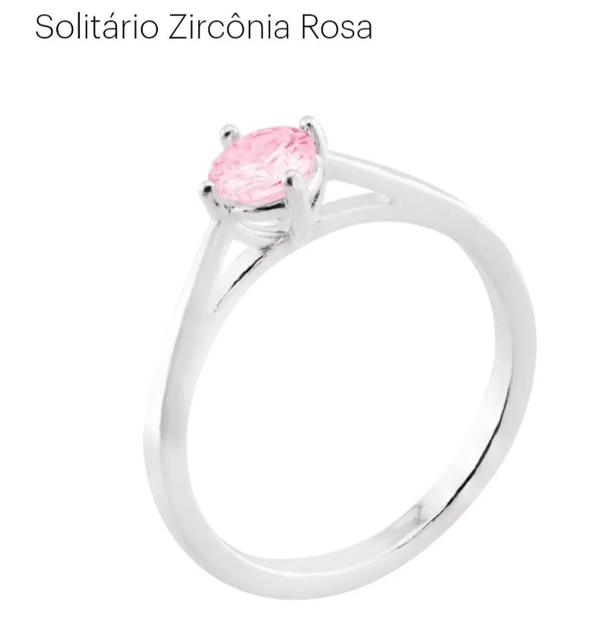 Aliança Solitário Prata 925