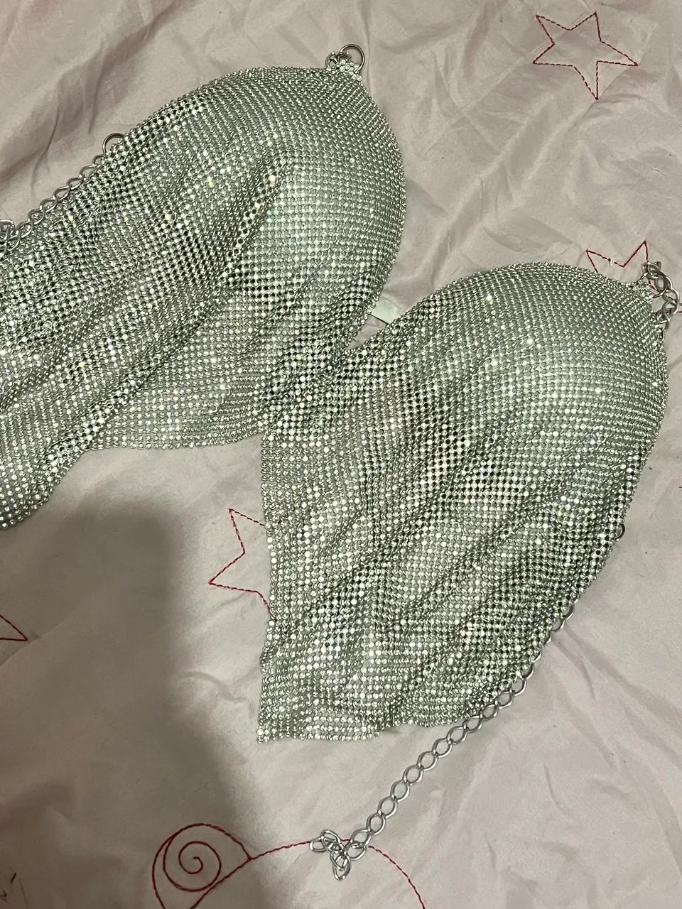 Cropped de strass 