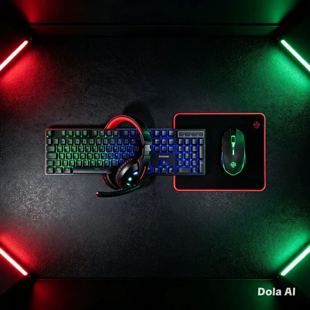 Kit periféricos (teclado, mouse, headset, Mousepad)