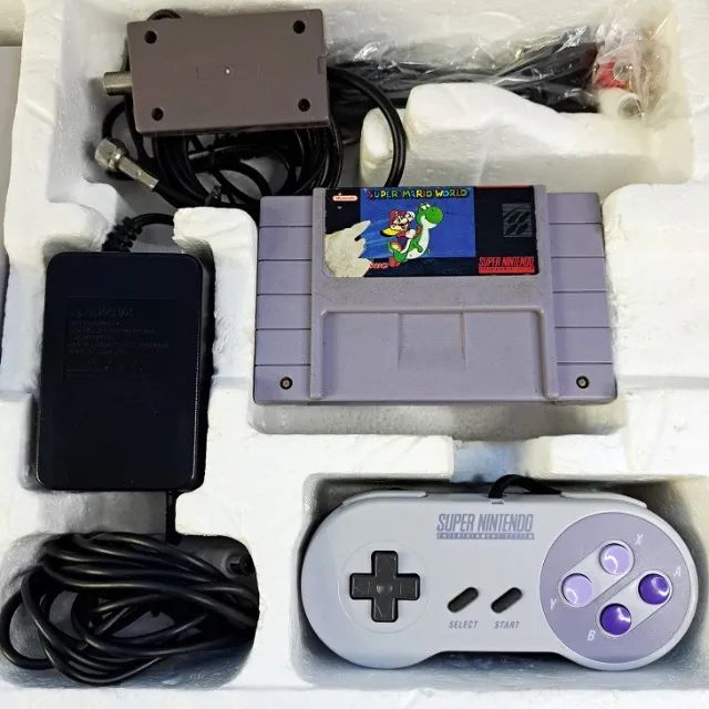 Console Super Nintendo Fat Playtronic com caixa e Super Mario World - Super Set - Foto 2