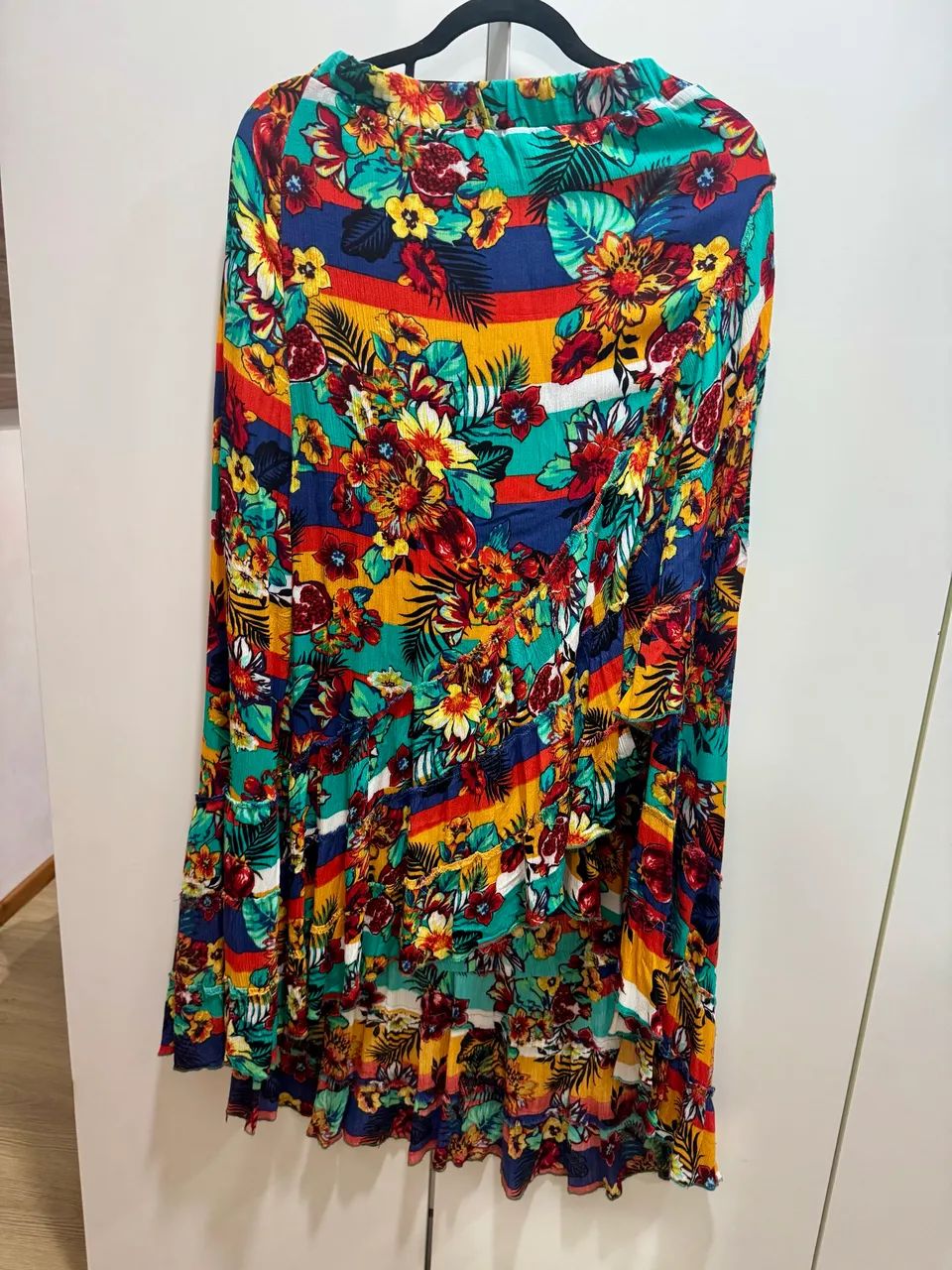Saia longa estampado em viscose de seda  - Foto 3