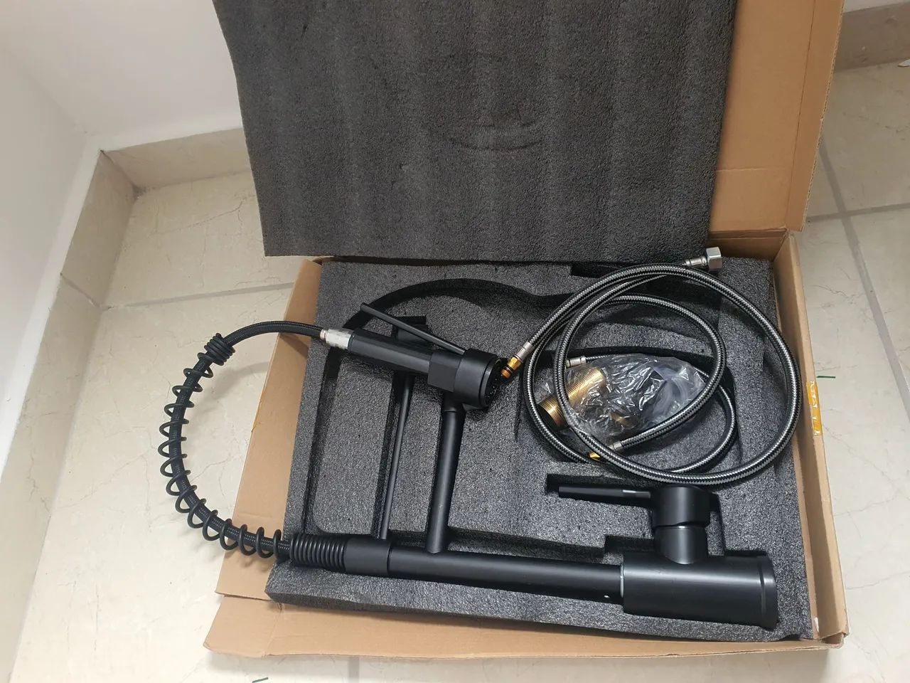 Torneira de cozinha gourmet preta