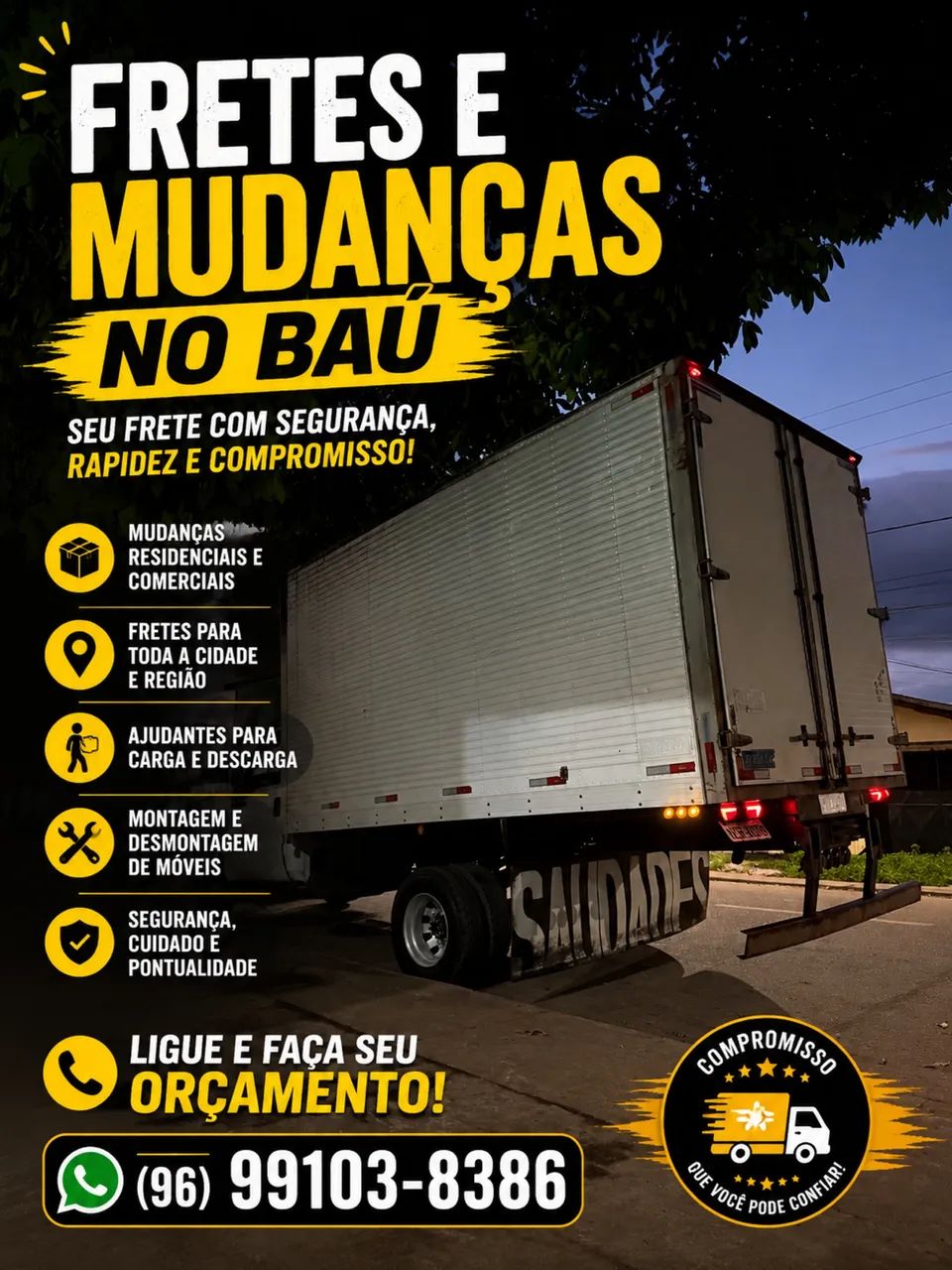 Mudanças e fretes no baú 