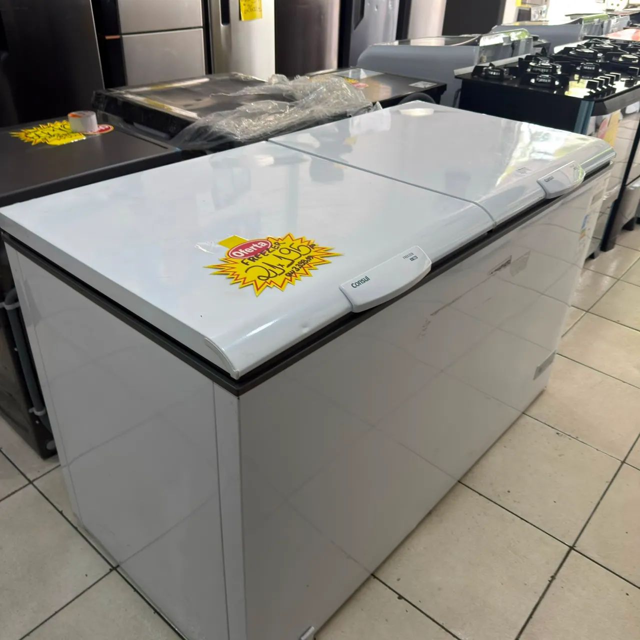 Freezer Horizontal 2 Portas Consul 534L Branco IMPERDÍVEL  - Foto 2