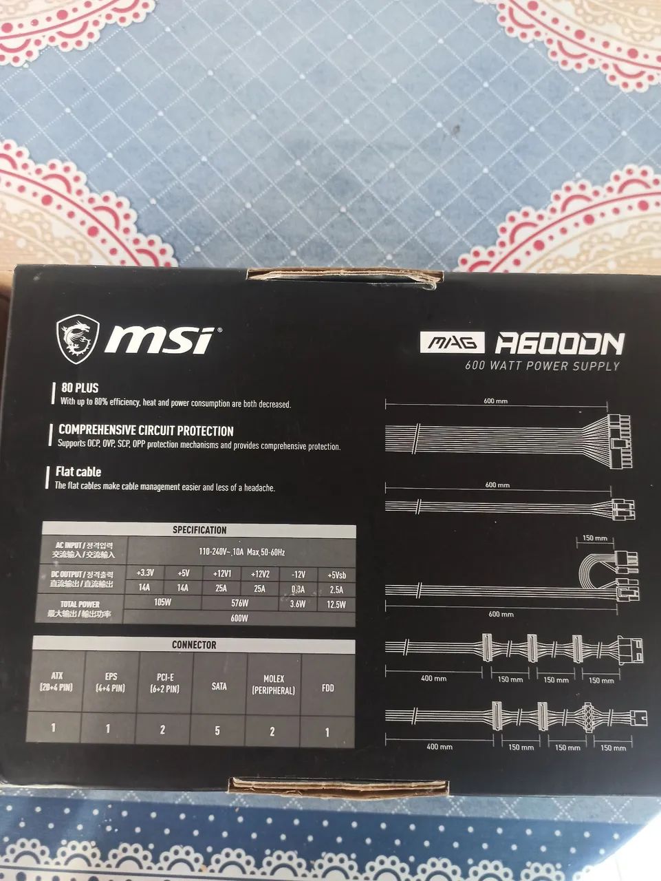 Fonte real msi 600w 80plus - Foto 5