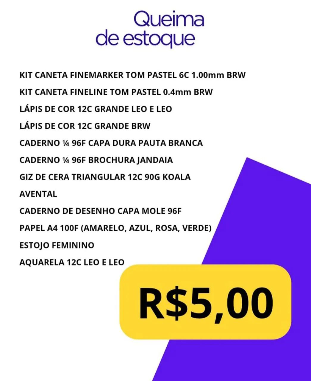 Material Escolar Queima de Estoque  - Foto 2