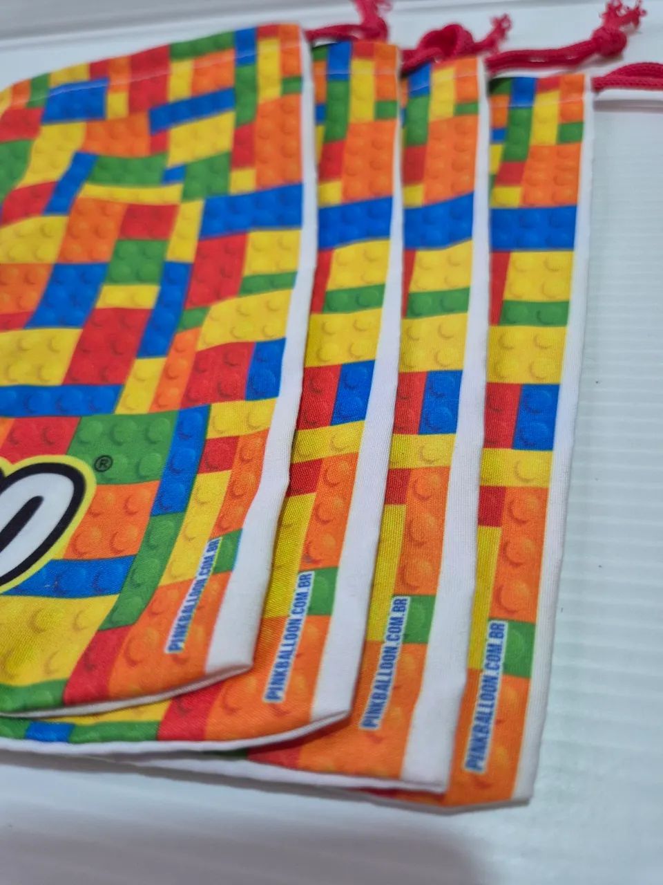 4 Saquinhos Lego, Oficial em Tecido - Foto 5