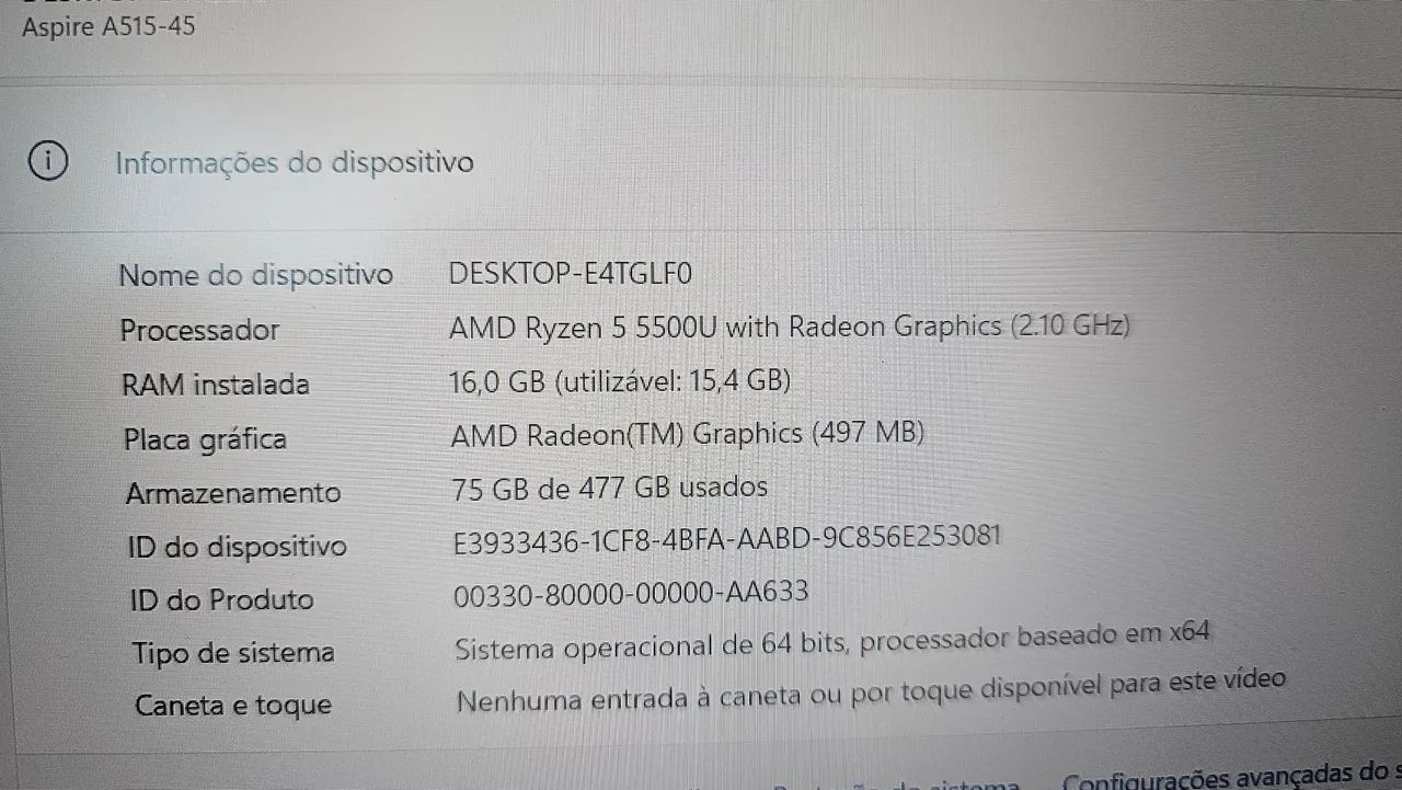 Notebook Acer 15.6" tela full hd - Foto 2