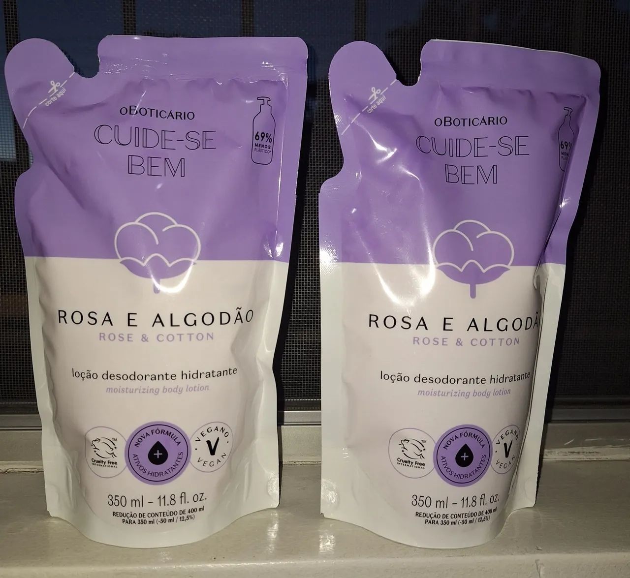Refil Boticário rosa e algodão 
