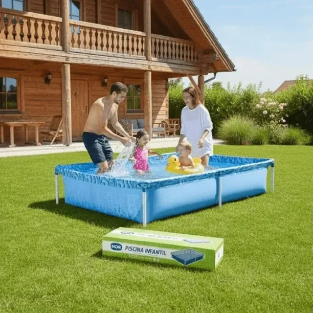 Piscina Infantil 1000 Litros Estrutural Retangular - Mor - Foto 2