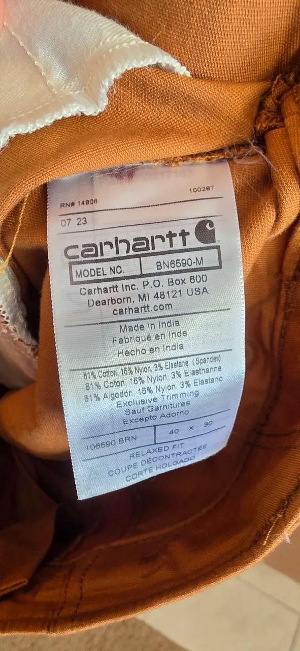 Carhartt calça marrom 40x30 eua relaxed fit perfeito estado.  - Foto 3