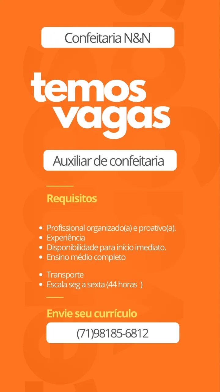 Auxiliar de confeitaria 