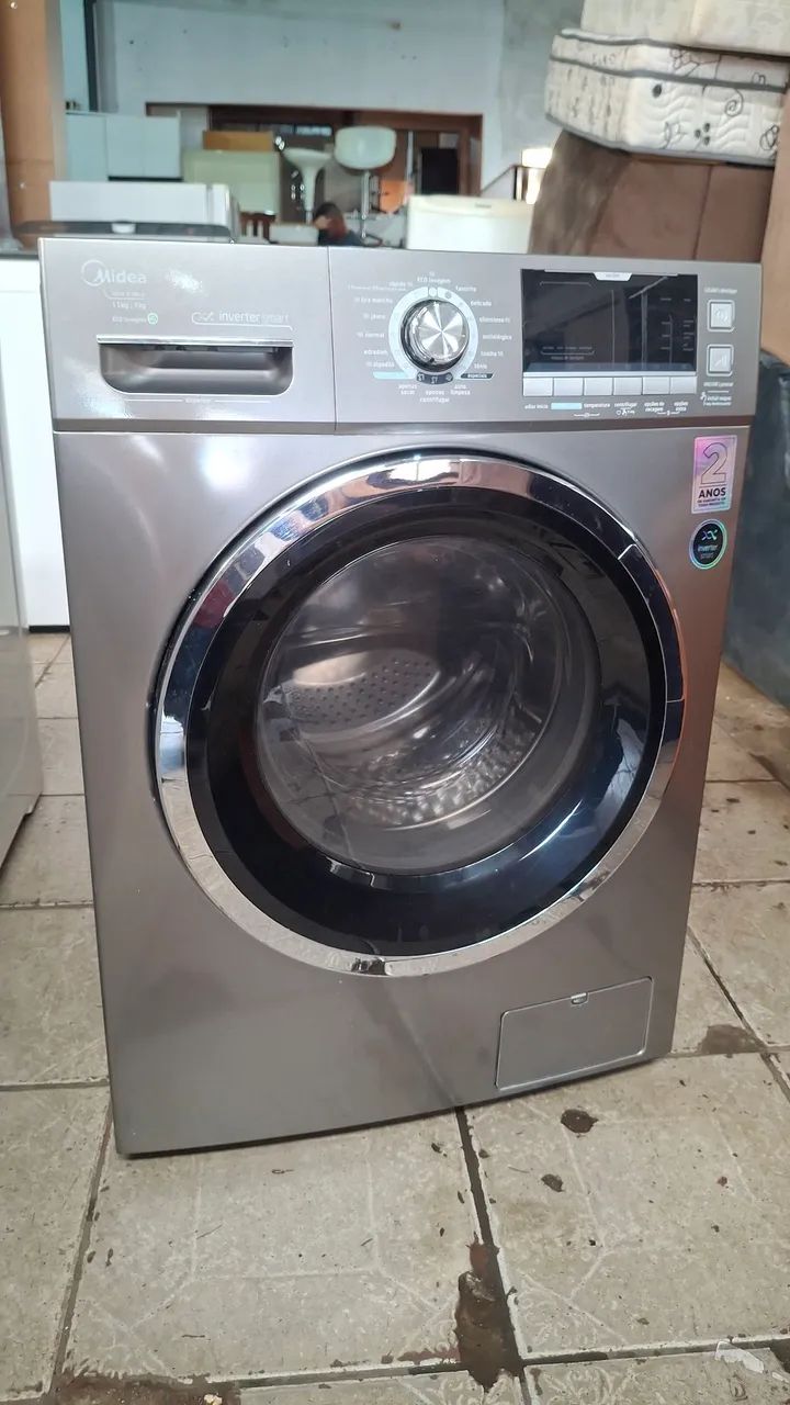 LAVA E SECA MIDEA 11KG INOX SEMI-NOVA