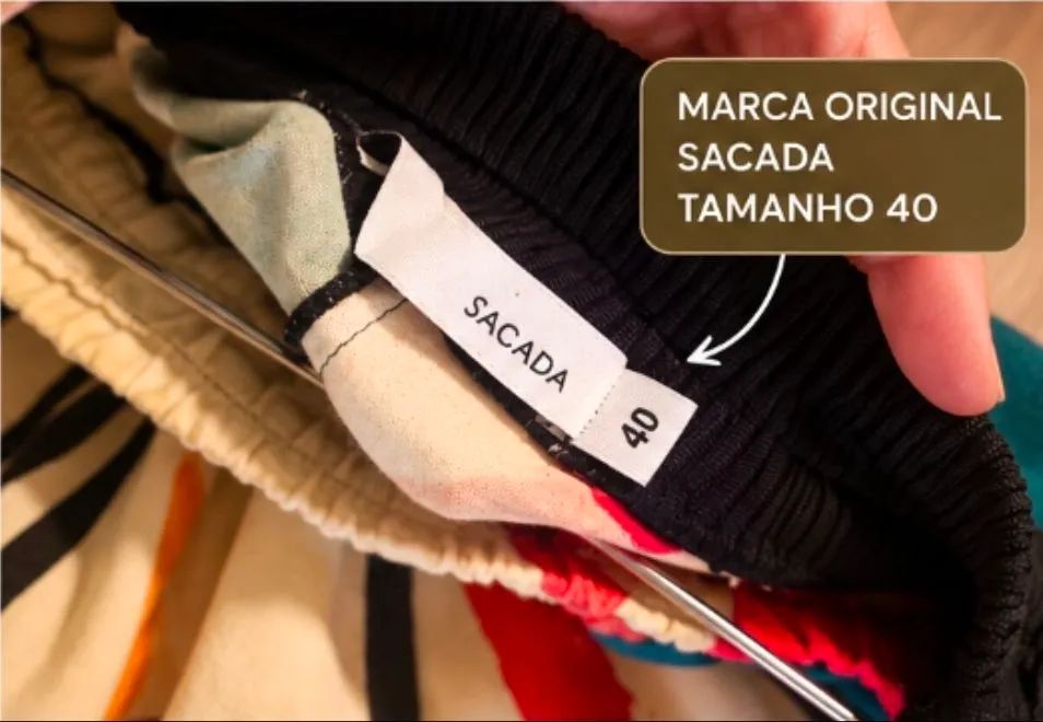 Calça jogger Sacada estampada. Tamanho 40. Ótimo estado de conservação - Foto 4