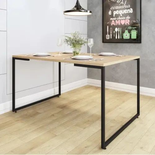 Mesa estilo industrial (sem cadeiras) - Foto 4
