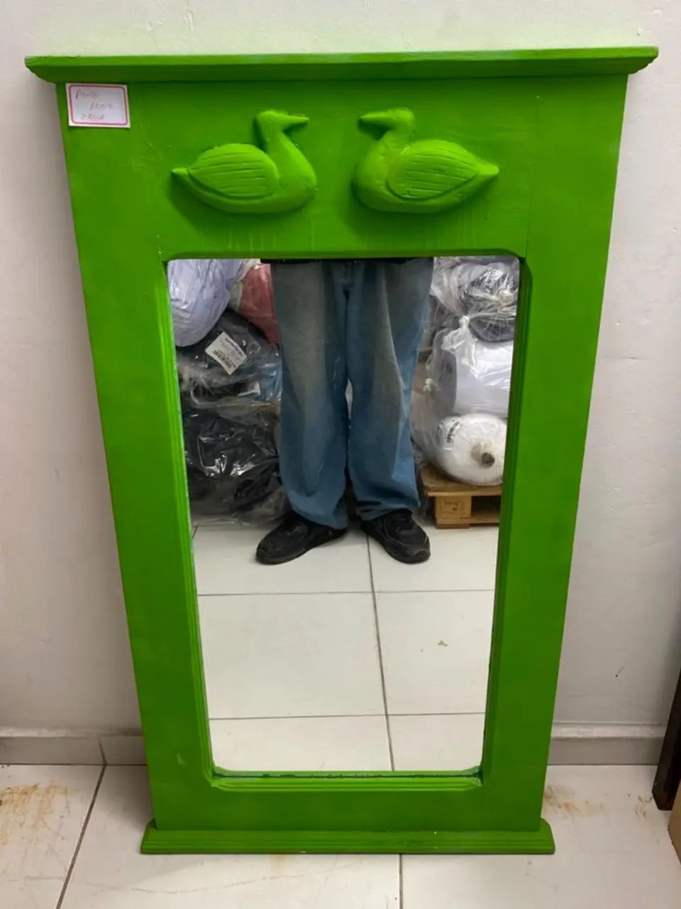 Espelho Com Moldura Verde