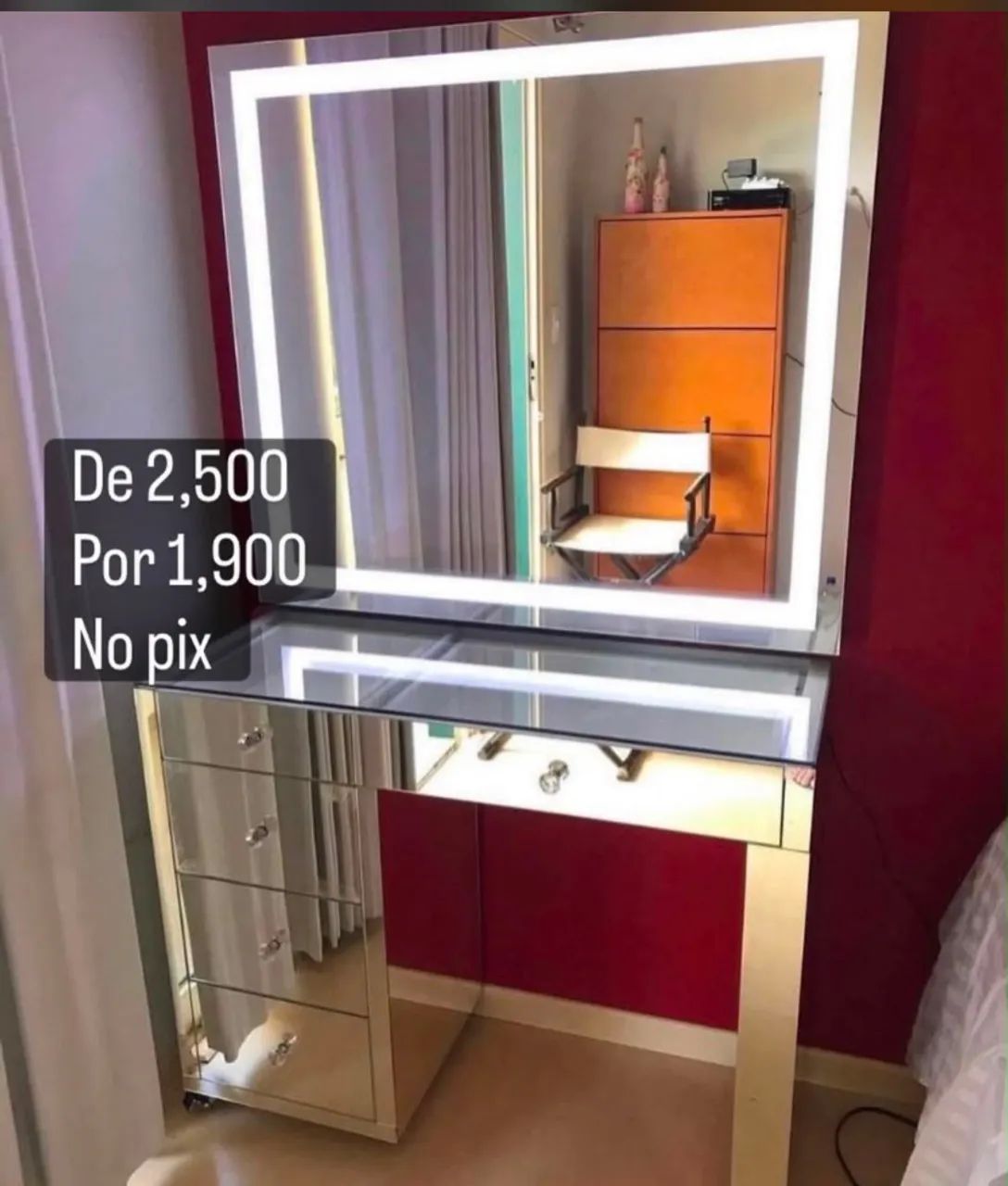 Penteadeira e Espelho Led