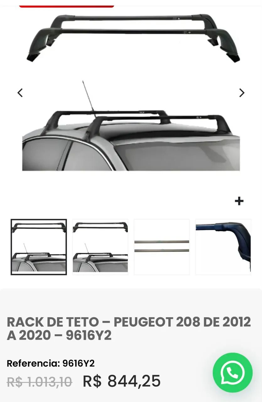 Rack Peugeot 208