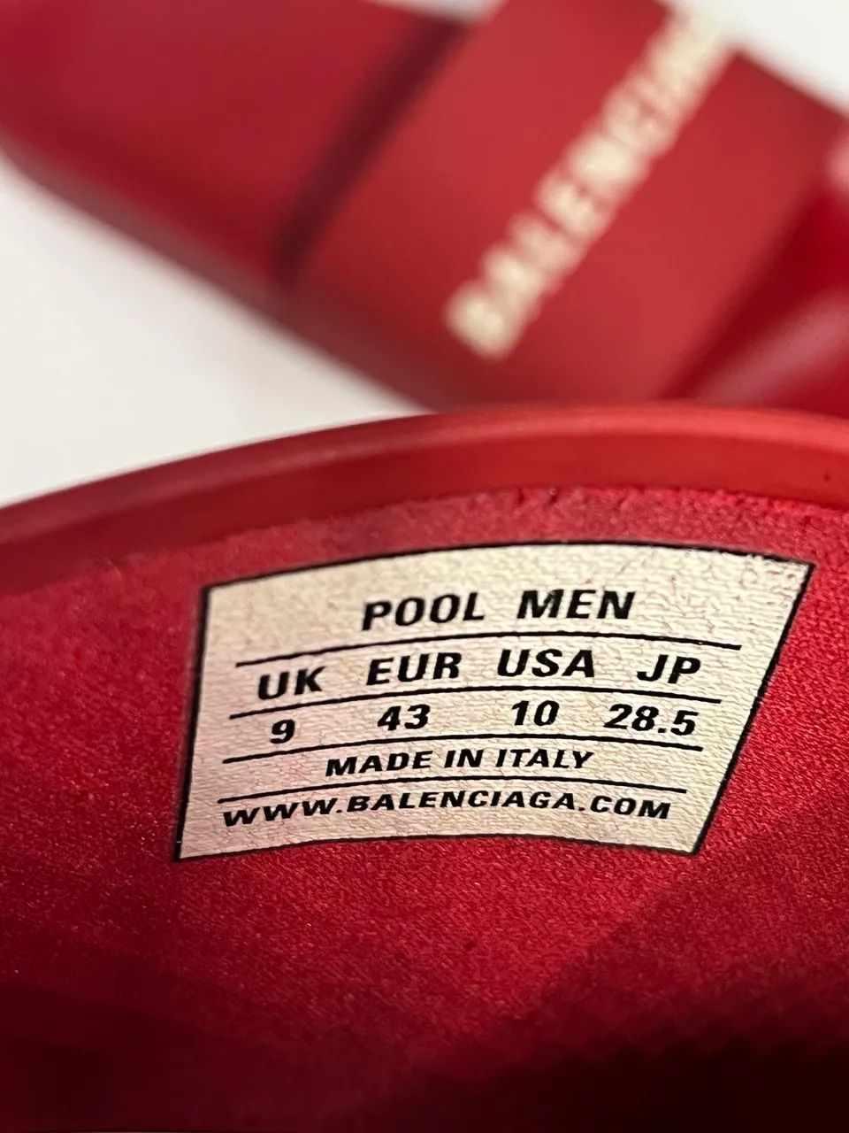 Slide Balenciaga Vermelho Original - Foto 3