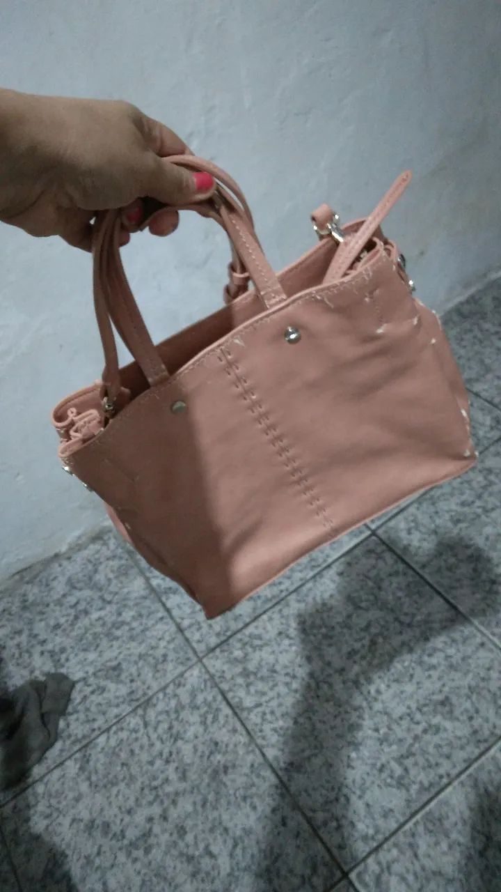 Bolsa Zara Couro 