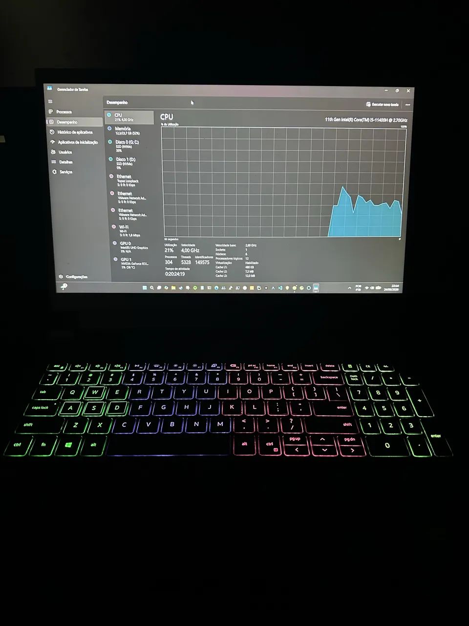 Notebook Gamer Dell G15 - 24GB RAM - CORE i5 - RTX 3050