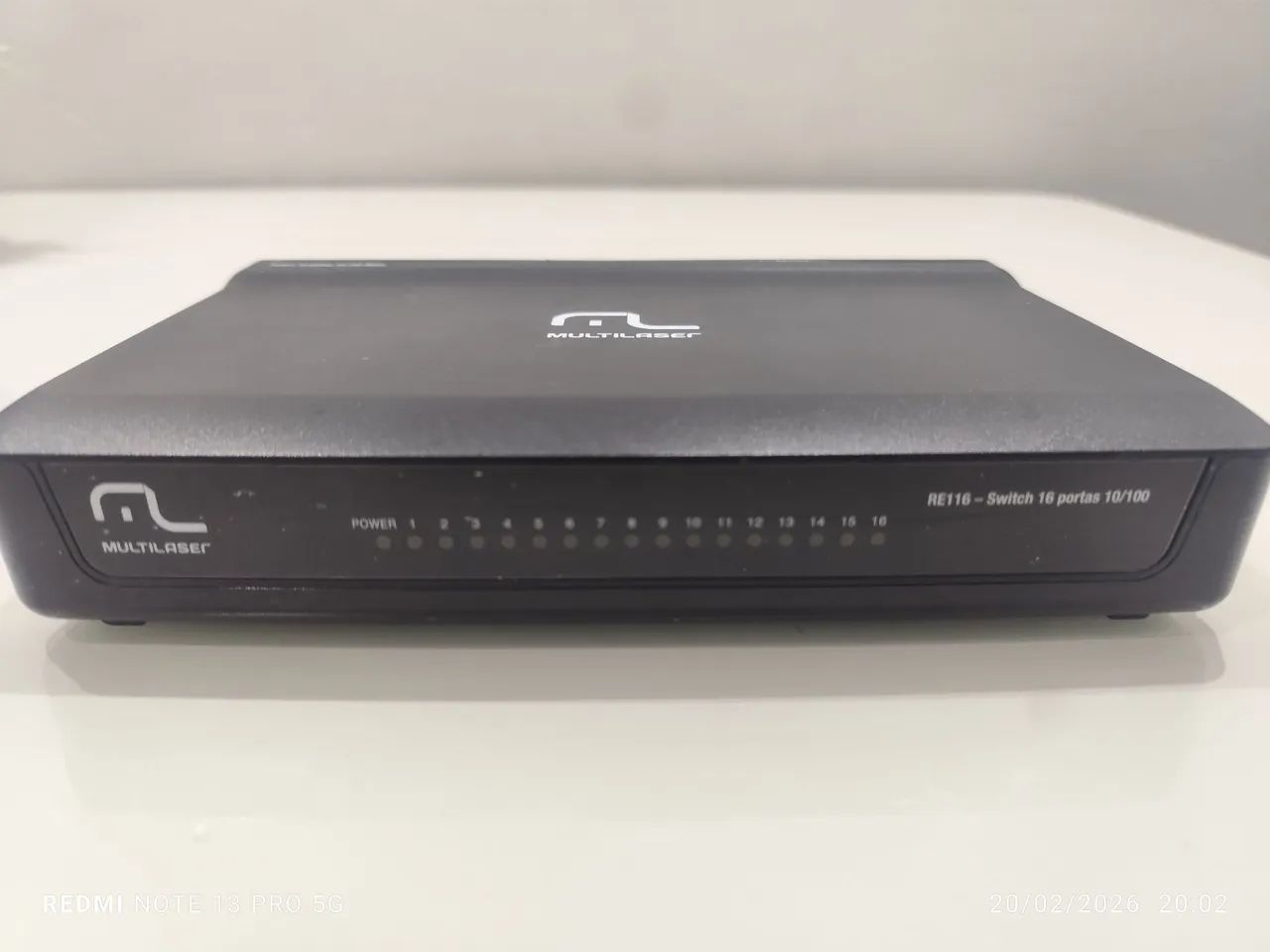 Switch Multilaser Mini 16 Portas 10/100Mbps Mdi/mdix re116