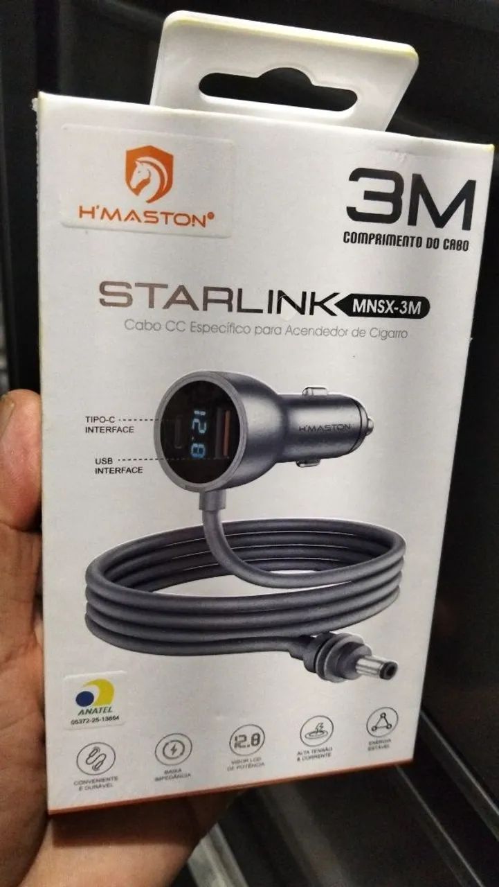 Cabo Veicular para Starlink ( Com Tipo C e USB  ) - Foto 4