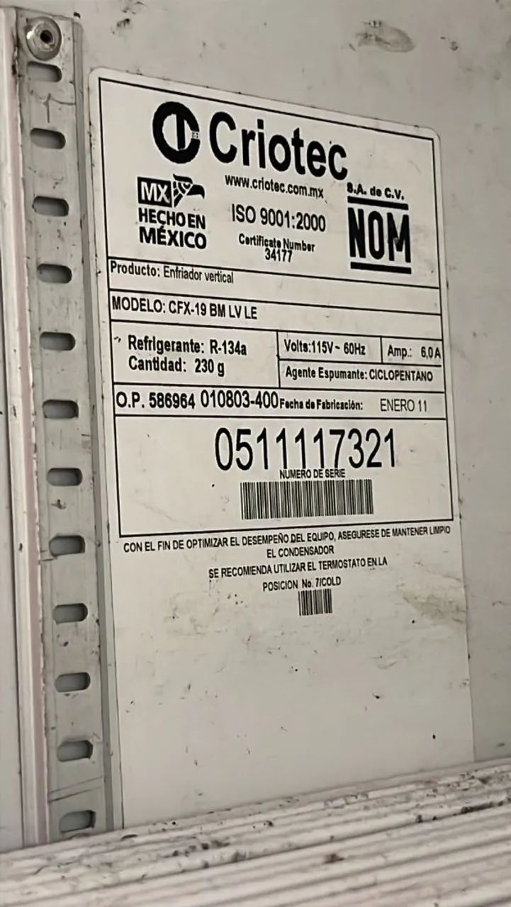 EXPOSITOR REFRIGERADO VERTICAL CRIOTEC - 1 PORTA - Foto 4