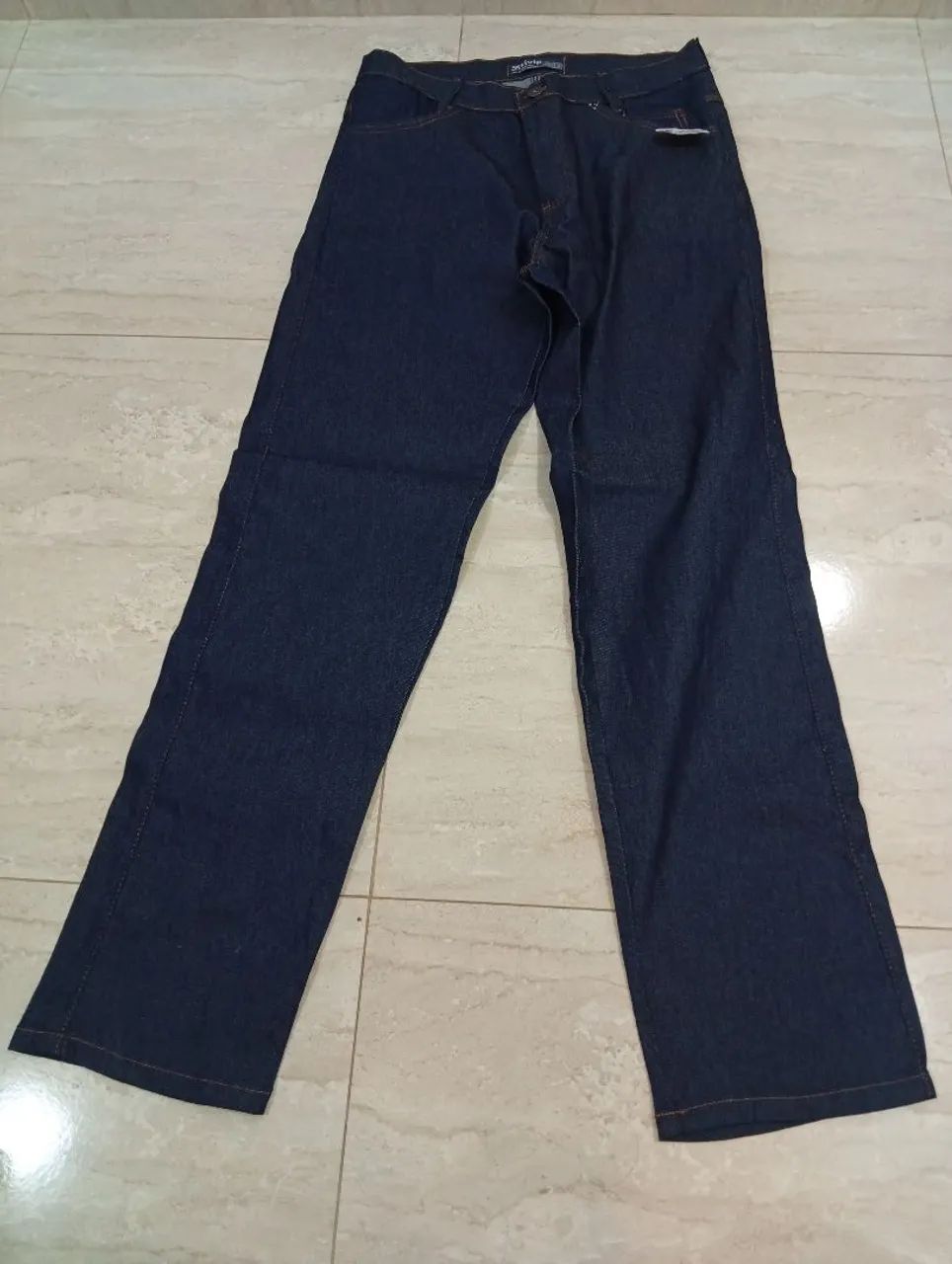 Calça Jeans Masculina Corte Reto Azul 42 - Nova