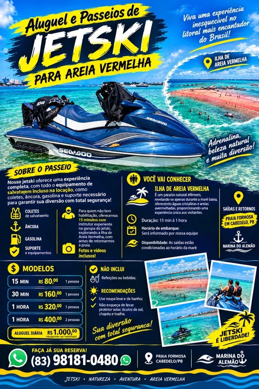 Aluguel de jetski e passeios