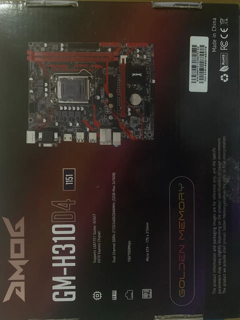 Vendo placa mae DDR4 com processador