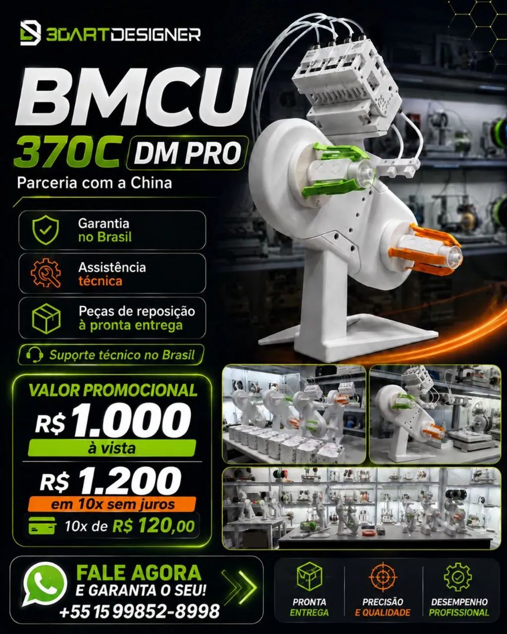 BMCU 370C DM PRO Bambu Lab A1 / A1 Mini - Pronta Entrega Brasil
