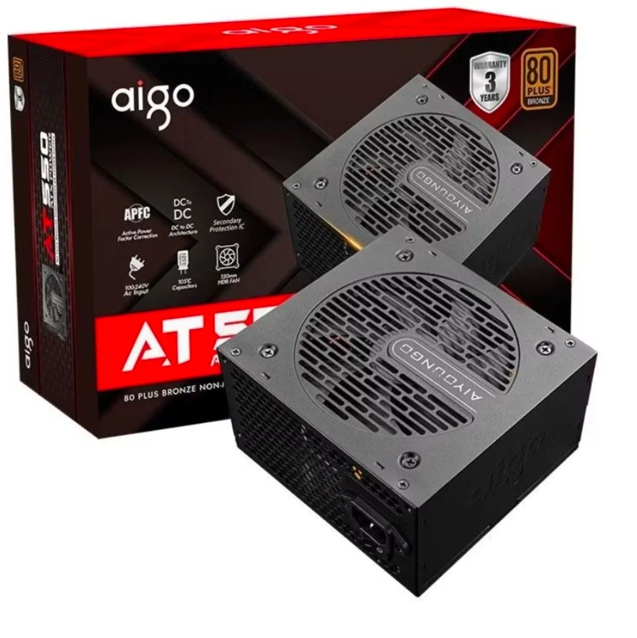 Fonte 550W Plus Bronze Lacrada - Foto 3