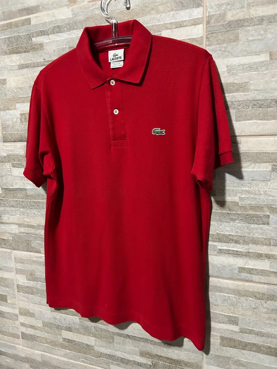 Camisa polo vermelha Lacoste 4 - Foto 2
