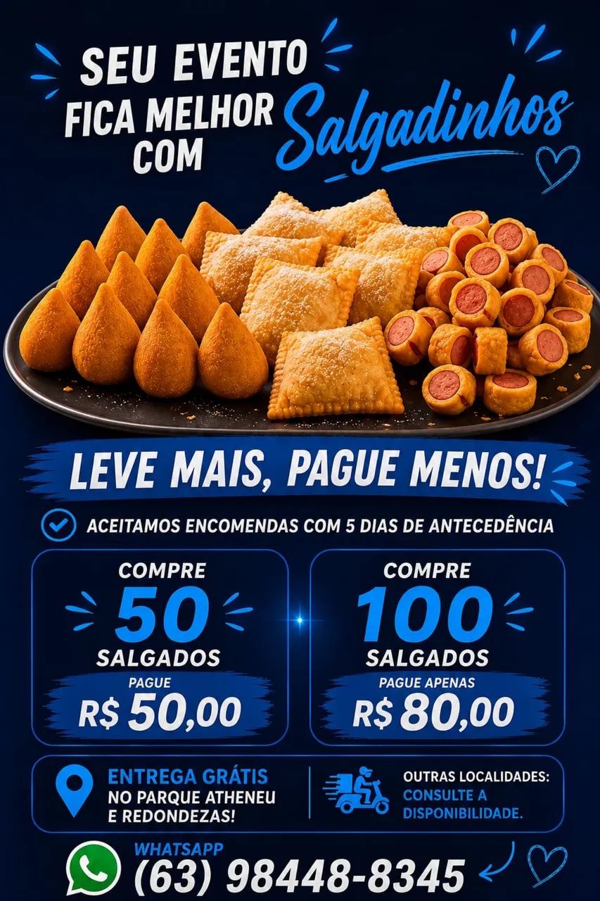 Salgadinhos para festa 