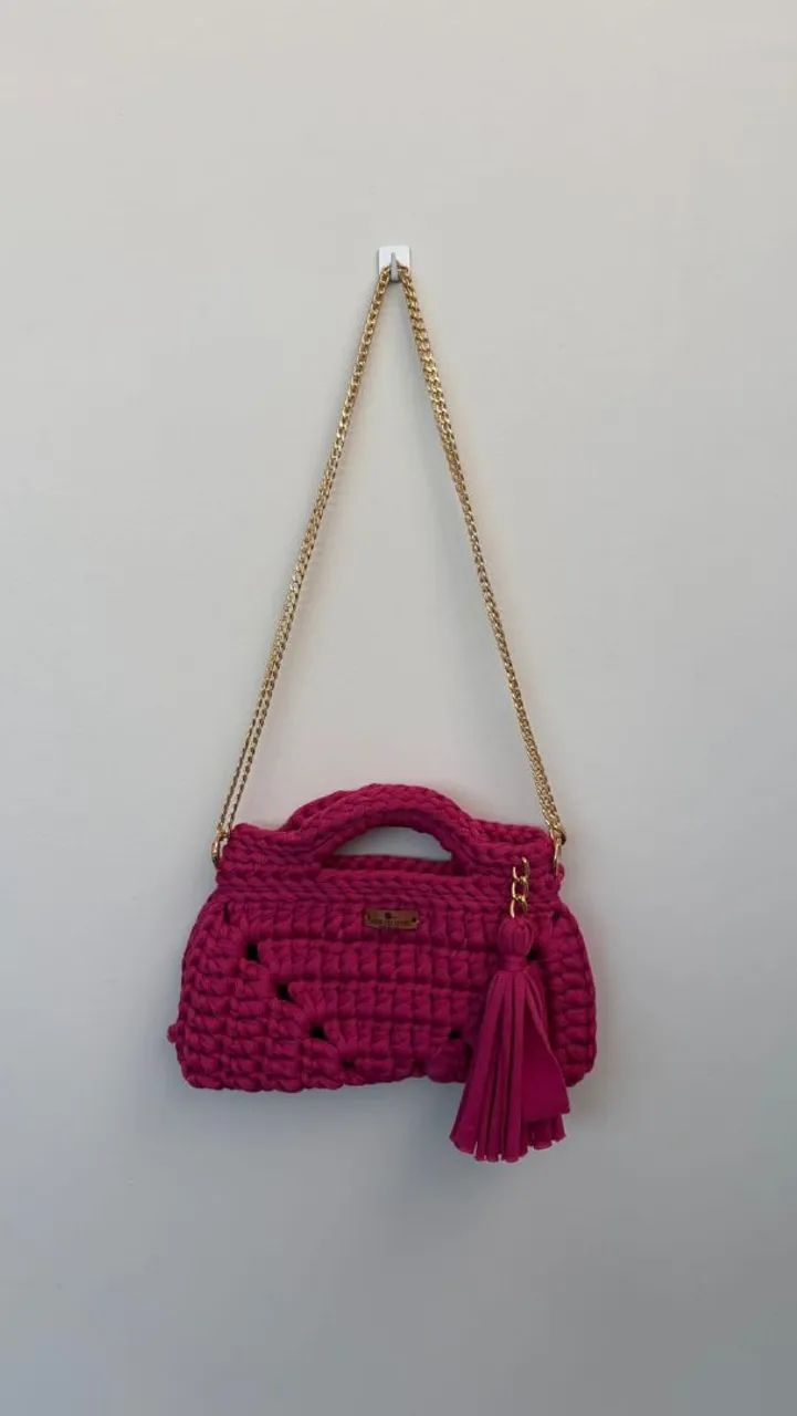 Bolsa de Crochê artesanal premium - Andressa Sayuri Handmade