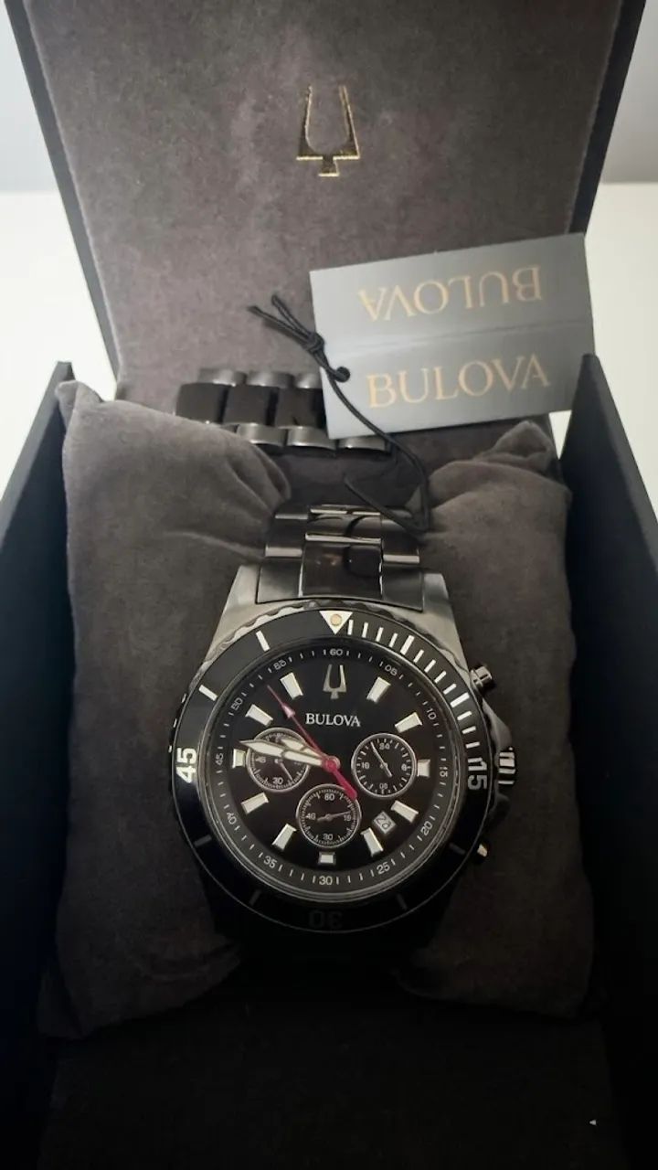 Bulova All black completo estado de zero analiso trocas  - Foto 2