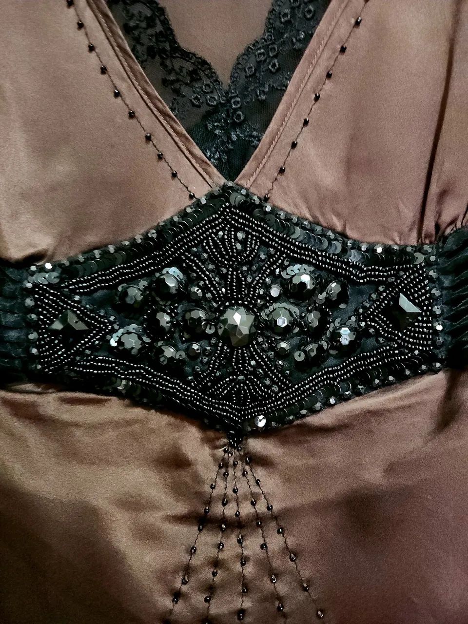 blusa mango seda pura chocolate - Foto 4