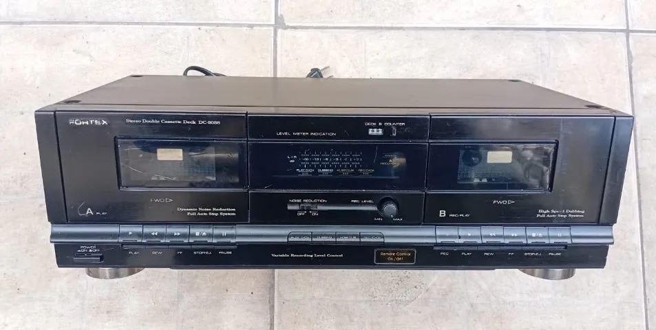 Stereo Double Tape Deck Fortex Dc-3088 - Funcionando