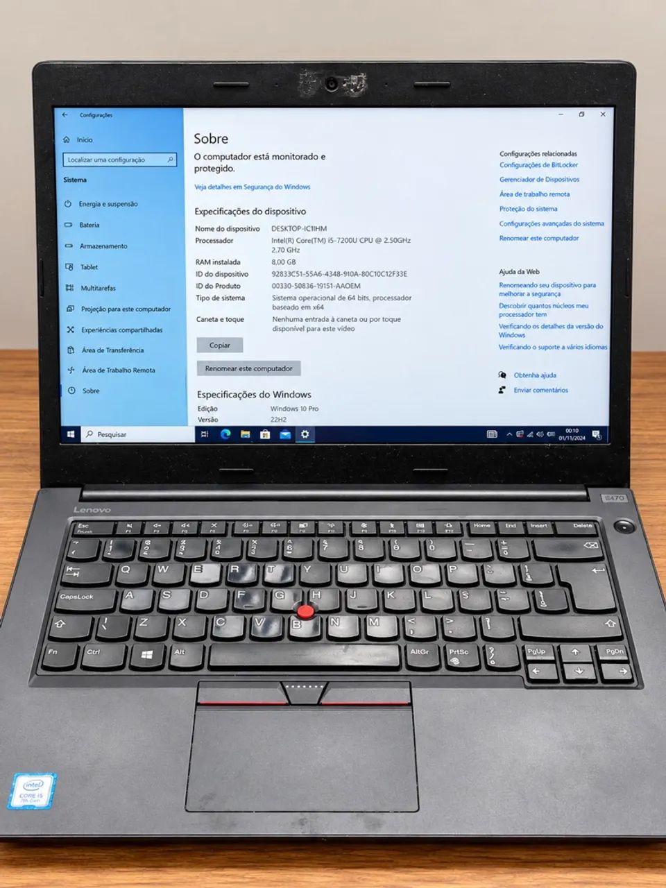 Lenovo ThinkPad E470 i5 7ª Geração 8GB SSD 256GB - Foto 3