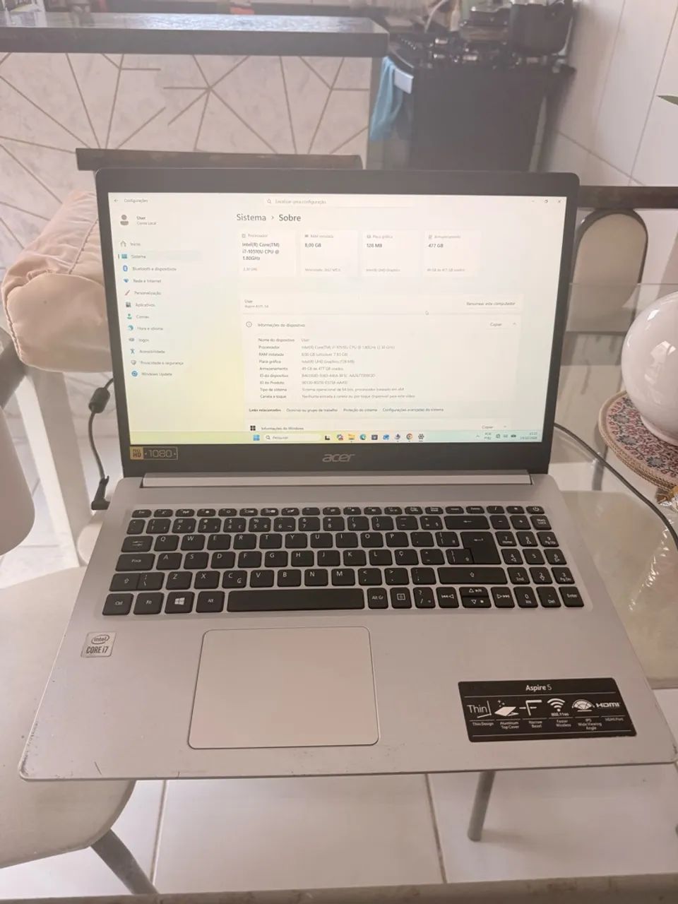 Notebook Acer i7