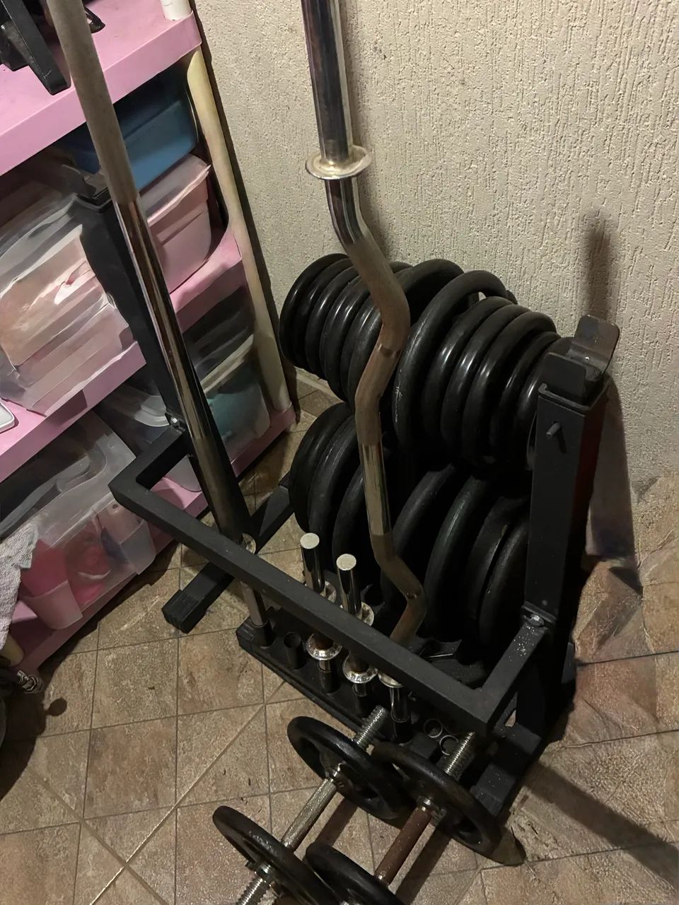 190 KG DE ANILHAS DE FERRO + BARRAS E HALTERES ? DESAPEGO - Foto 2