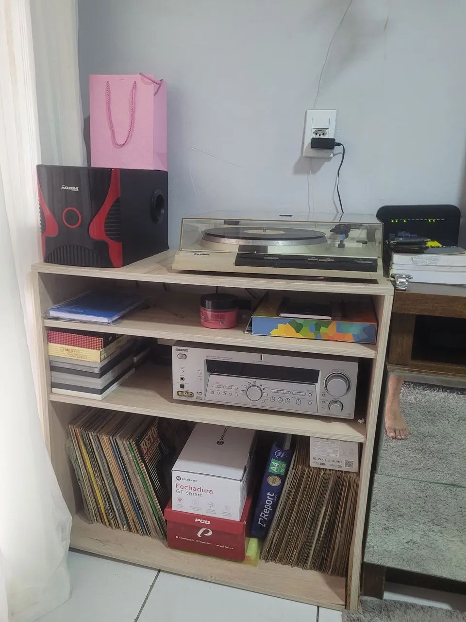 Toca disco e  Receiver com caixinhas - Foto 6