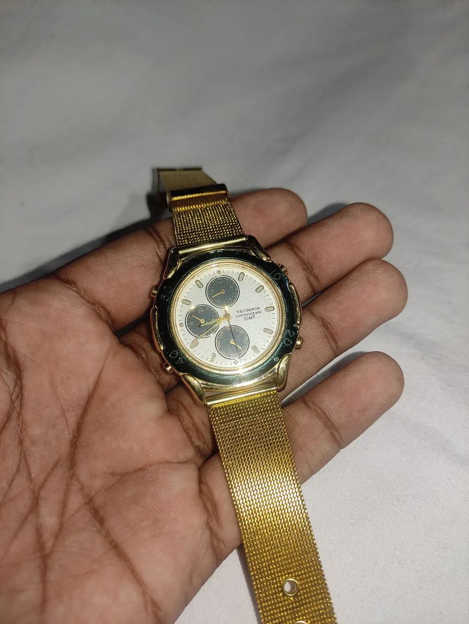 Technos Cronógrafo Dourado raro  - Foto 4